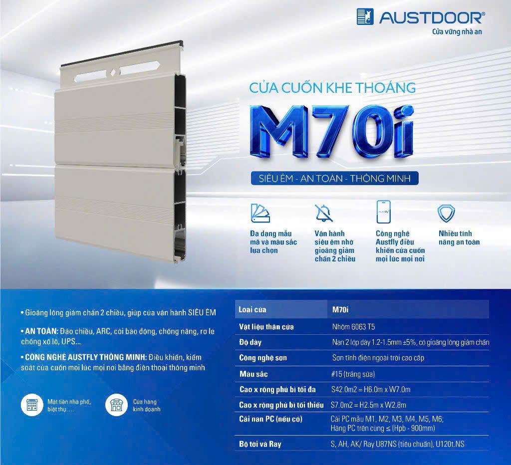 CỬA CUỐN KHE THOÁNG | M70i – M71i